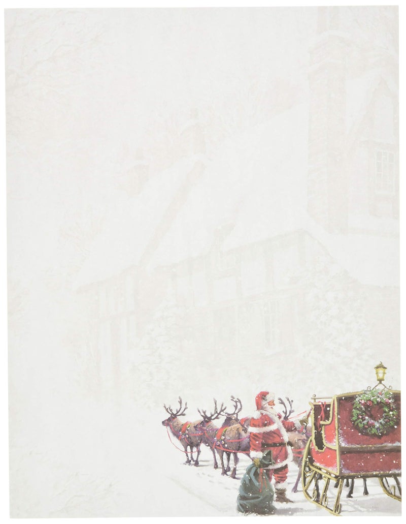 Great Papers! Santa's Sleigh Letterhead  80 count  11"" x 8.5"" (2015064) - Image 1